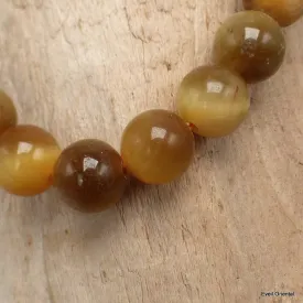 Bracelet mala tibétain en Oeil de Chat - Bracelet en perles et Pierres naturelles