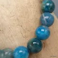 Bracelet mala tibétain en Apatite bleue - Bracelet en perles et Pierres naturelles