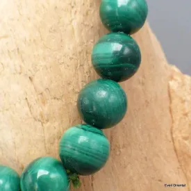 Bracelet mala tibétain en Malachite - Bracelet en perles et Pierres naturelles