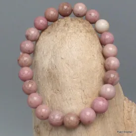 Bracelet mala tibétain en Rhocochrosite - Bracelet en perles et Pierres naturelles