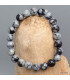 Bracelet mala tibétain Obisidienne noire floconneuse Bracelet Mala tibétain BRAM34