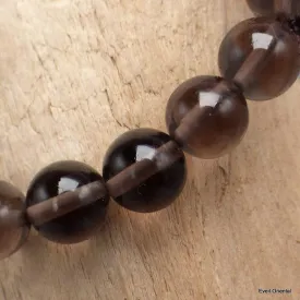Bracelet mala tibétain Quartz fumé - Bracelet en perles et Pierres naturelles
