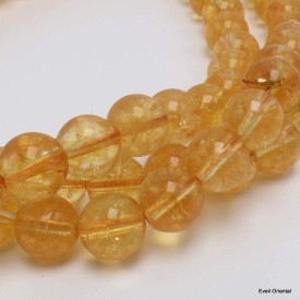 Mala tibétain en Citrine naturelle – collier de 108 perles artisanales