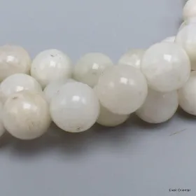 Mala tibétain Pierre de lune blanche - Mala tibétain 108 perles
