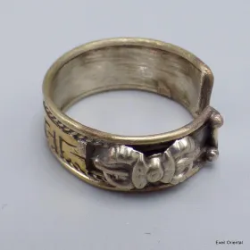 Bague tibétaine mantra et dorjé - Bagues tibétaines bouddhistes