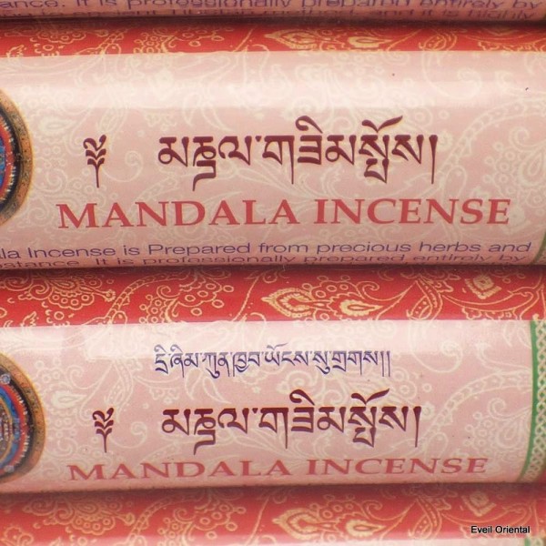 Encens tibétain Mandala paquet rigide Encens tibétains, accessoires ENC306