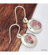 Boucles d'oreilles ovales en Cinabre Boucles d'oreilles en pierres KC119
