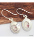 Boucles d'oreilles ovales en Cinabre Boucles d'oreilles en pierres KC119
