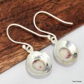 Boucles d'oreilles rondes en Cinabre Boucles d'oreilles en pierres KC119.2