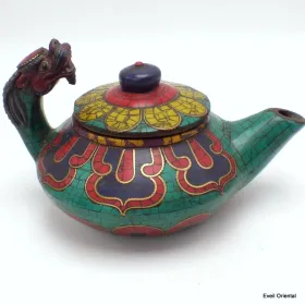 Petite Théière tibétaine en pierres authentiques - Artisanat tibétain bouddhiste