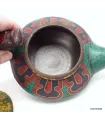 Petite Théière tibétaine en pierres authentiques - Artisanat tibétain bouddhiste