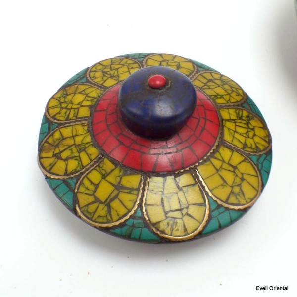 Petite Théière tibétaine en pierres authentiques Artisanat tibétain bouddhiste TH10