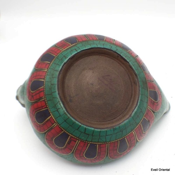 Petite Théière tibétaine en pierres authentiques Artisanat tibétain bouddhiste TH10