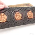 Livre de prières bouddhiste patine antique 28 cm - Livre de prières bouddhistes