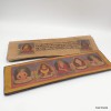 Livre de prières bouddhiste patine antique 28 cm Livre de prières bouddhistes ref 3795