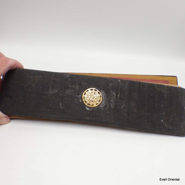Livre de prières bouddhiste patine antique 28 cm Livre de prières bouddhistes ref 3795