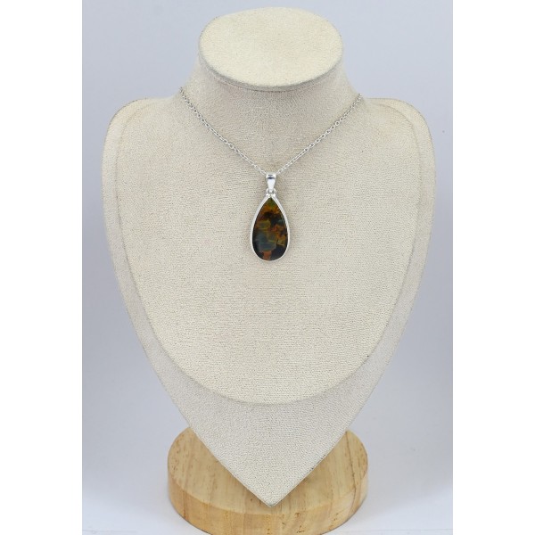 Pendentif goutte en Pietersite fauve Pendentifs pierres naturelles KC120.2