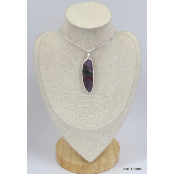 Grand pendentif Super Seven argent 925 Pendentifs pierres naturelles KC121.6