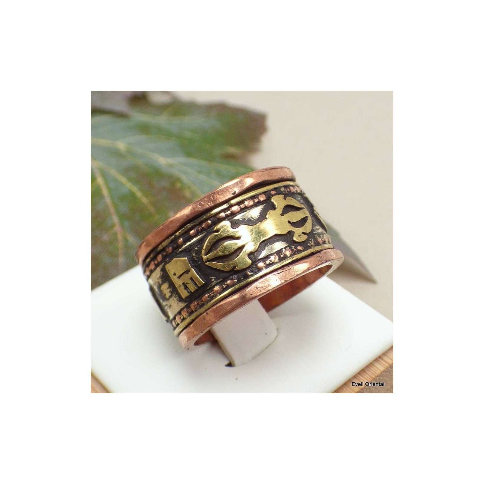 Bague Tournante Méditation Équilibre & Beauté Energy Stone Argent Laiton Cuivre
