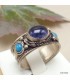 Bague tibétaine Améthyste pierres fantaisie T 59 à 65 Bagues tibétaines bouddhistes ref 4666.9