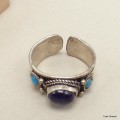 Bague tibétaine Améthyste pierres fantaisie T 59 à 65 Bagues tibétaines bouddhistes ref 4666.9