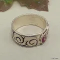 Bague tibétaine pour homme mantra de Chenrezi - Bagues tibétaines bouddhistes