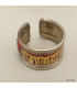 Bague tibétaine bicolore Mantra de Chenrezi Bagues tibétaines bouddhistes ABT25