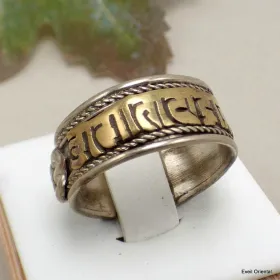 Bague tibétaine mantra et dorjé - Bagues tibétaines bouddhistes