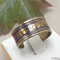 Bague tibétaine MANTRA bicolore - Bagues tibétaines bouddhistes