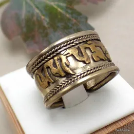 Bague tibetaine mantra de Chenrezi - Bagues tibétaines bouddhistes