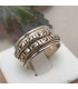 Bague tibétaine tournante 2 anneaux taille 53 Bagues tibétaines bouddhistes REF 4186