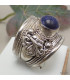 Bague tibétaine ornée d'un Lapis Lazuli Bagues tibétaines bouddhistes ABT26