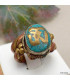Bague tibétaine bouddhiste tresse cuivre et laiton T 58 Bagues tibétaines bouddhistes ref 405.4