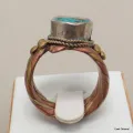 Bague tibétaine bouddhiste tresse cuivre et laiton T 58 - Bijoux en Cuivre