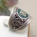 Bague tibétaine Om pierres fantaisie - Bagues tibétaines bouddhistes