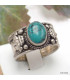 Bague tibétaine en TURQUOISE T 65/70 Bagues tibétaines bouddhistes 3614