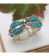 Bague tibétaine métal blanc pour homme Bagues tibétaines bouddhistes REF211