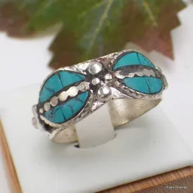 Bague tibétaine métal blanc pour homme - Bagues tibétaines bouddhistes