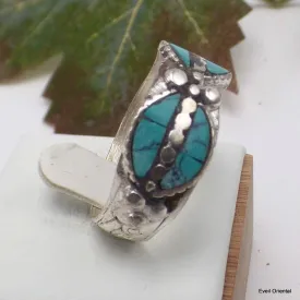 Bague tibétaine métal blanc pour homme - Bagues tibétaines bouddhistes
