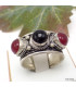 Bague tibétaine Onyx Cornaline Bagues tibétaines bouddhistes 5097.4