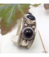 Bague tibétaine Améthyste Onyx Bagues tibétaines bouddhistes 5097.6