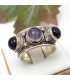 Bague tibétaine Améthyste Onyx Bagues tibétaines bouddhistes 5097.6