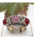 Bague tibetaine Quartz rose Cornaline Bagues tibétaines bouddhistes 5097.7