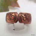 Anneau tibétain cuivre Mantra de Chenrezi - Bijoux en Cuivre
