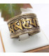 Bague tibétain métal et laiton ornée d'un mantra Bagues tibétaines bouddhistes REF 4188