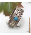 Bague tibétaine bouddhiste mantra de Chenrezi + perles - Bagues tibétaines bouddhistes