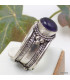 Bague tibétaine Amethyste ovale Bagues tibétaines bouddhistes ref 4666.7