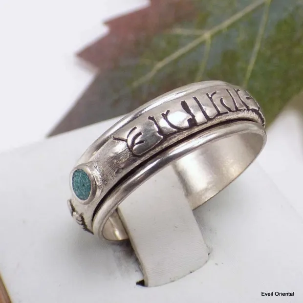 Bague tibétaine Tournante mantra bouddhiste - Bagues tibétaines bouddhistes