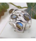 Bague Labradorite bleue 4 pierres plusieurs tailles Bagues pierres naturelles KC122