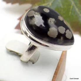 Bague goutte Obsidienne Galaxie taille 59 - Bagues pierres naturelles